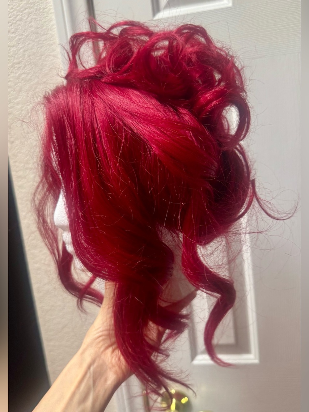 Jessica Rabbit Lace Front Red Long Wavy Women's Synthetic Wig - Picture 9 of 15